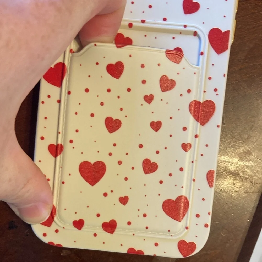HEART Pattern Card Slot Phone Case iPhone 13 Pro new